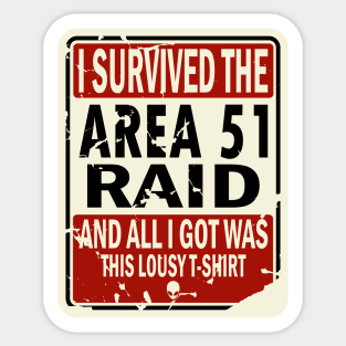 I Survived The Area 51 Raid Sticker